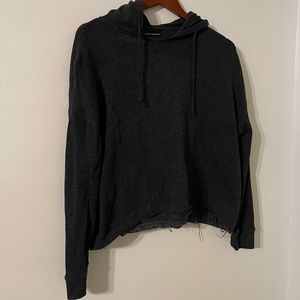 Brandy Melville Crop distressed sweat shirt